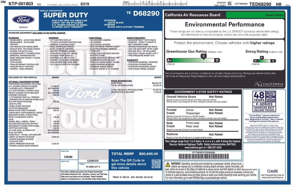 New 2026 Agate Black Metallic Ford F-250® Lariat® image 6