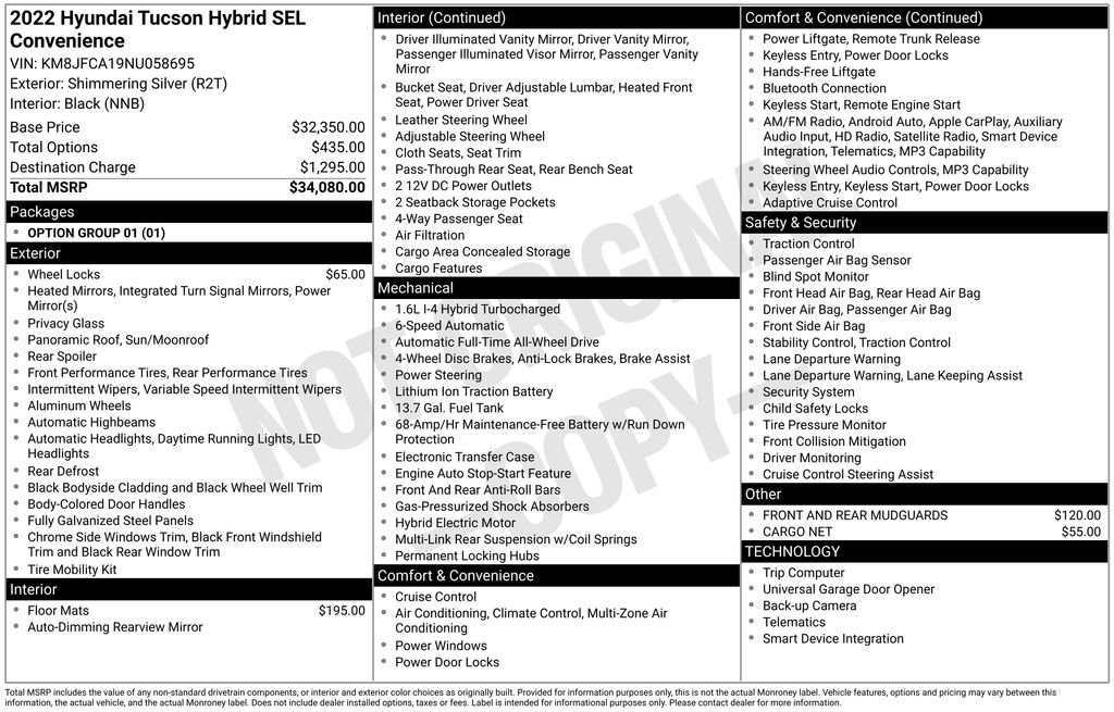 Used 2022 Silver Hyundai SEL Convenience image 11
