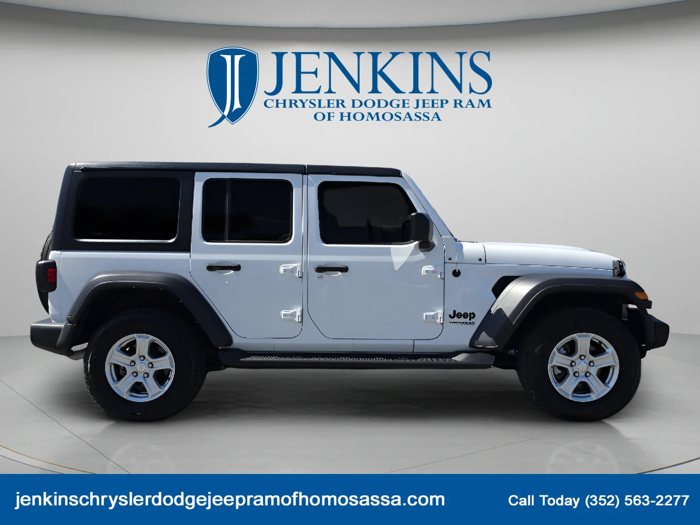 Used 2022 Bright White Clearcoat Jeep Unlimited Sport S image 2