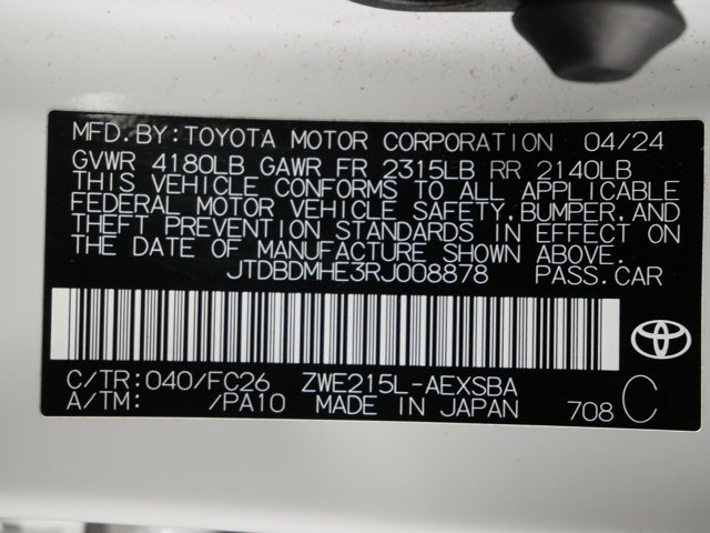 Certified Used 2024 Ice Cap Toyota Hybrid SE w/ Premium Pkg image 32