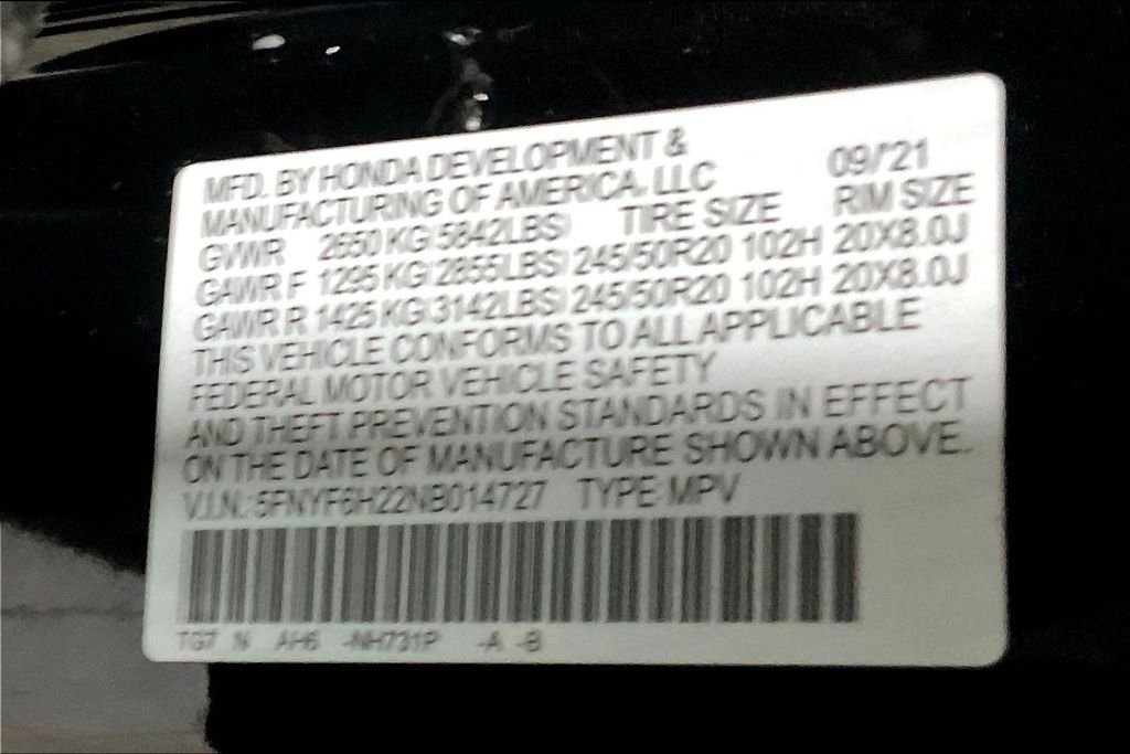 Certified Used 2022 Black Honda Special Edition image 35