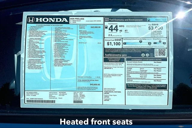 New 2026 Boost Blue Pearl Honda Hybrid image 16