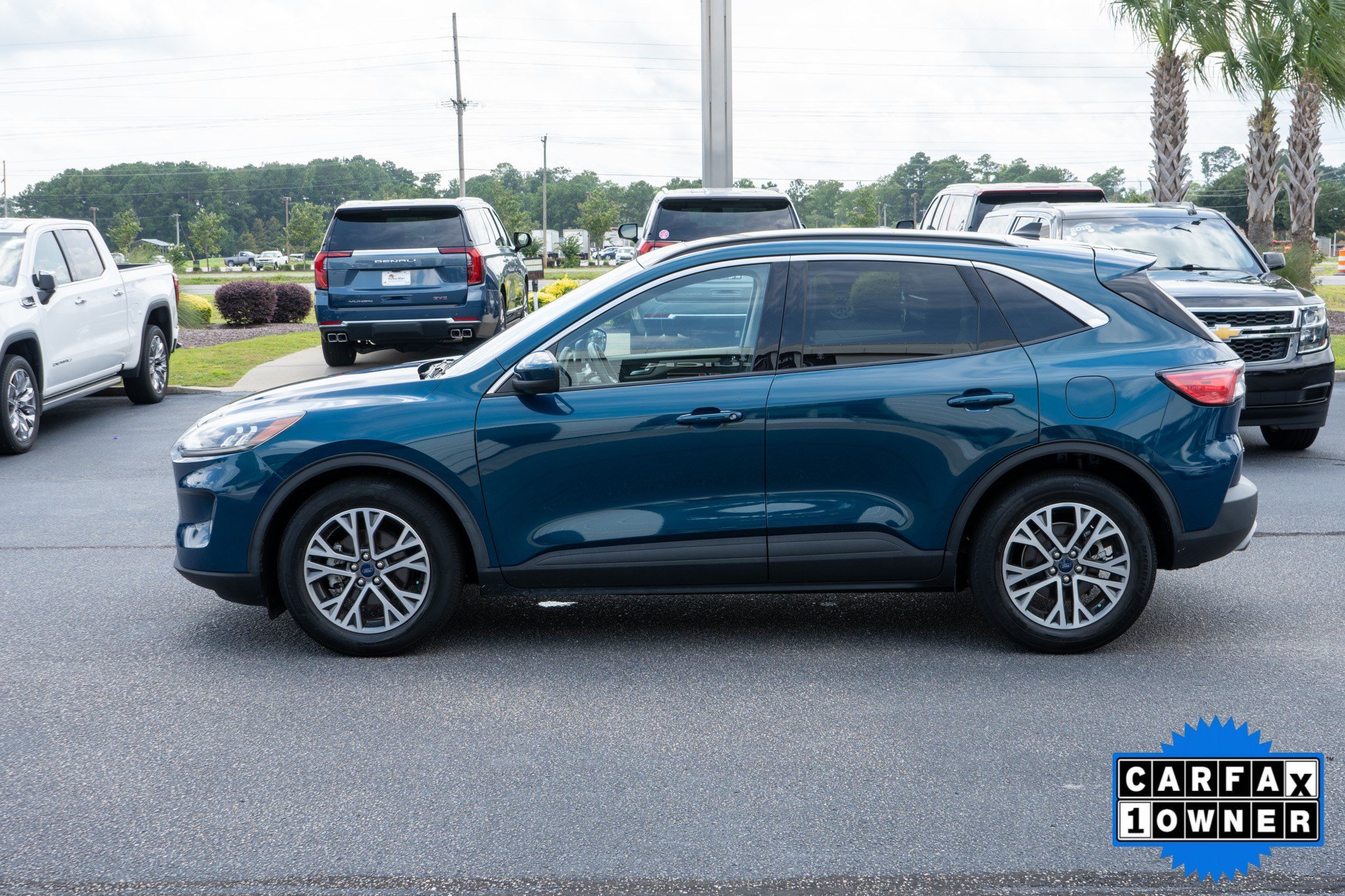 Used 2020 Dark Persian Green Metallic Ford SEL image 6