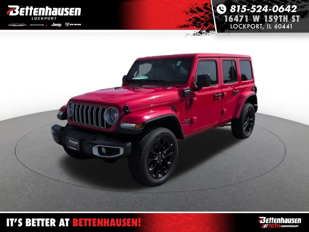 Used 2025 Red Jeep Sahara 4xe image 1