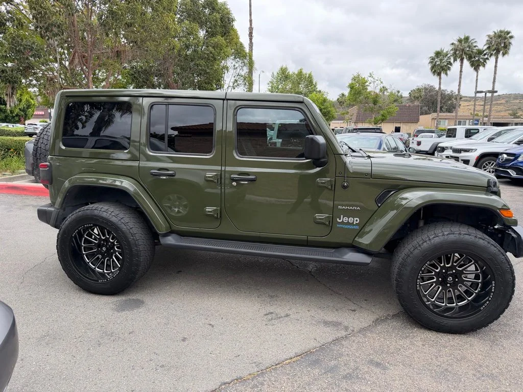 Used 2021 Green Jeep Unlimited Sahara 4xe image 14