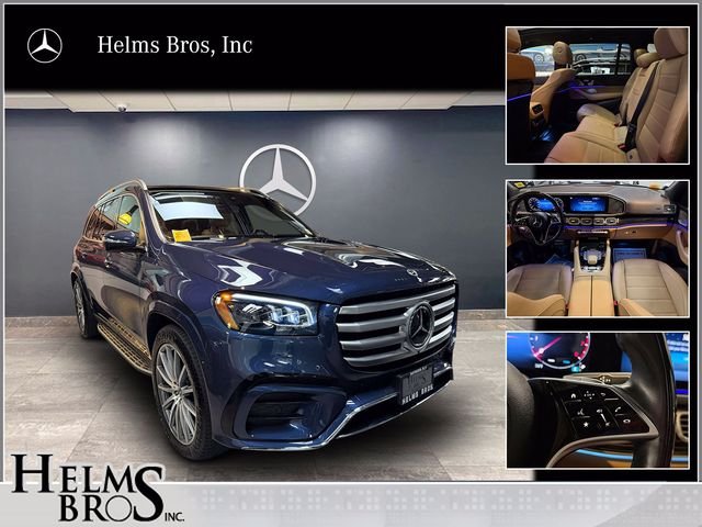 Certified Used 2024 Blue Mercedes-Benz GLS 580 image 1