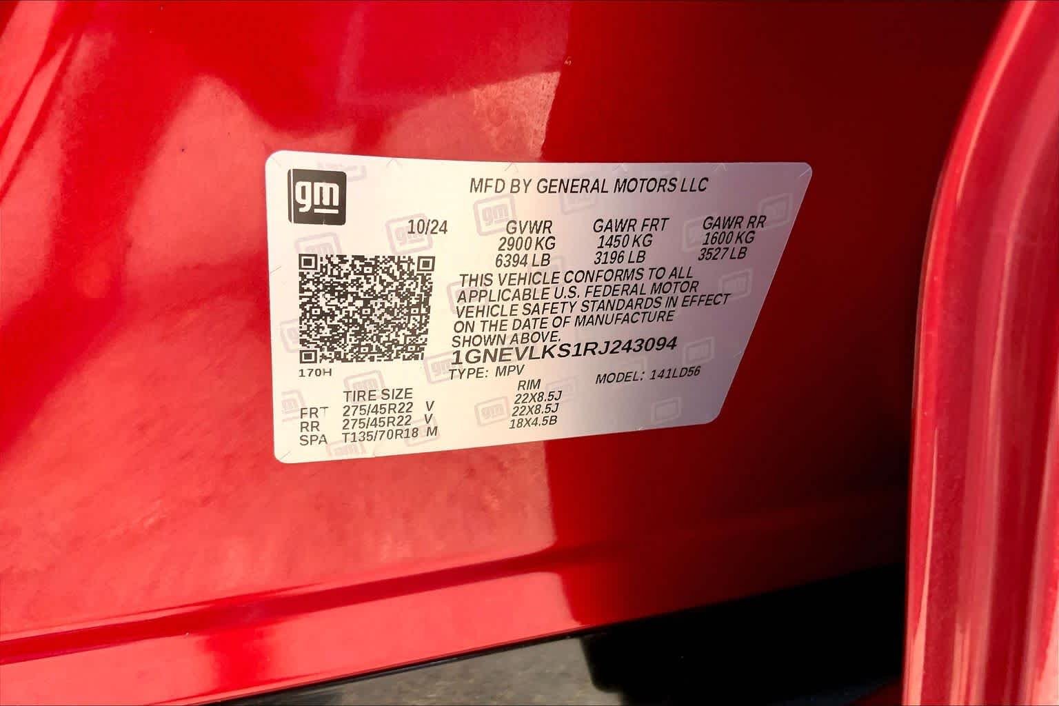 Used 2024 Radiant Red Tintcoat Chevrolet AWD RS image 37