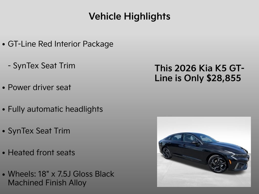 New 2026 Aurora Black Pearl Kia GT-Line FWD image 32