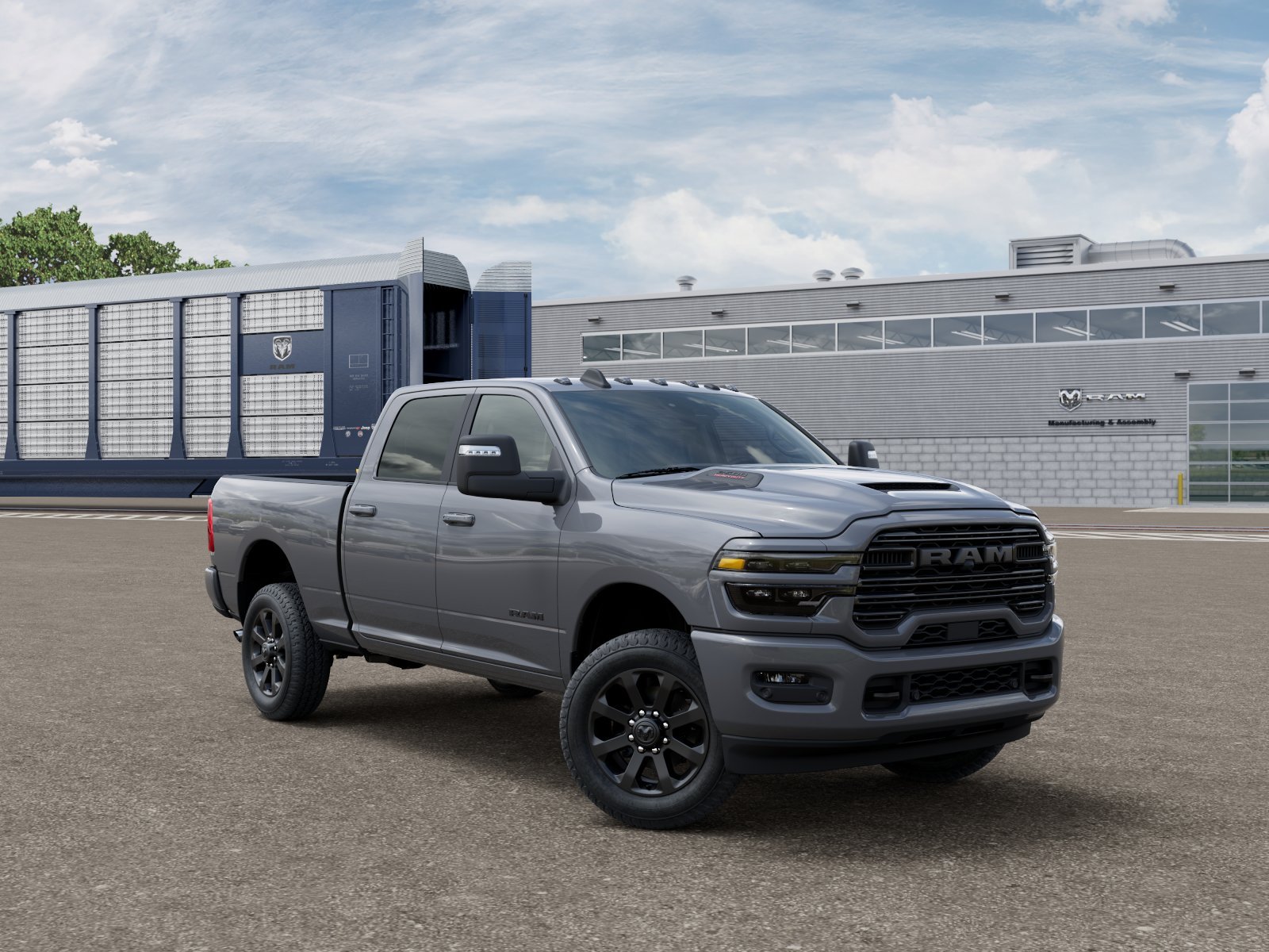 New 2026 Ceramic Gray Clear-Coat Exterior Paint RAM Laramie image 3