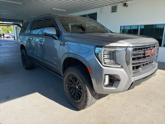 Used 2021 Satin Steel Metallic GMC AT4 image 4