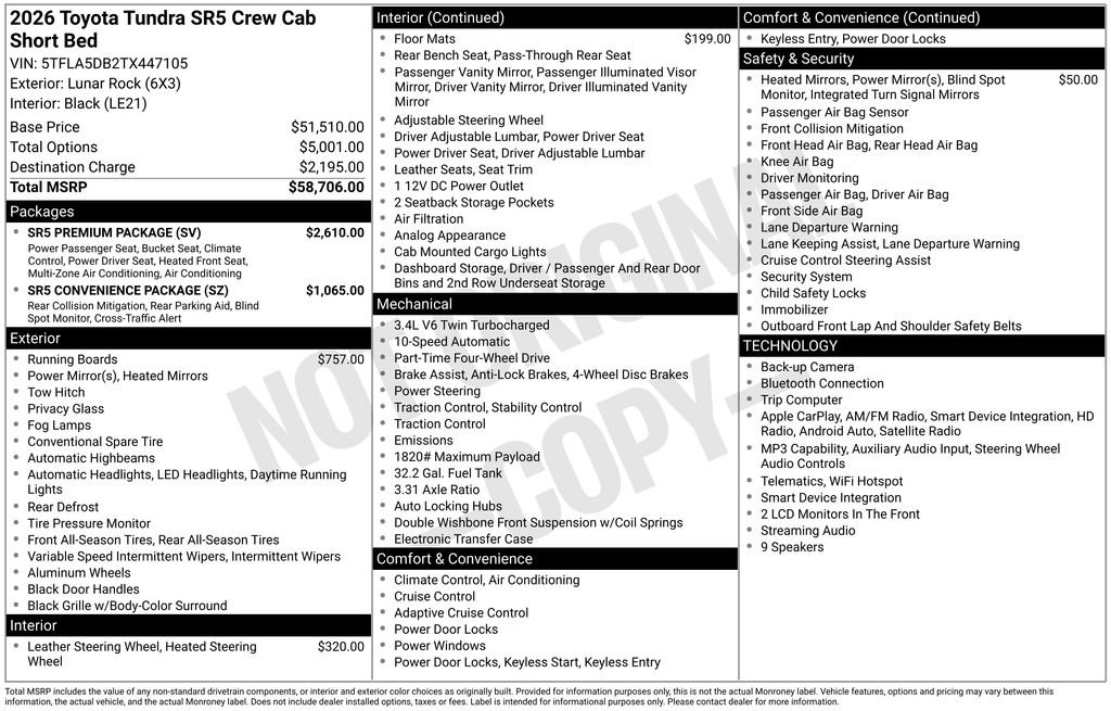 New 2026 Lunar Rock Toyota  SR5 image 24