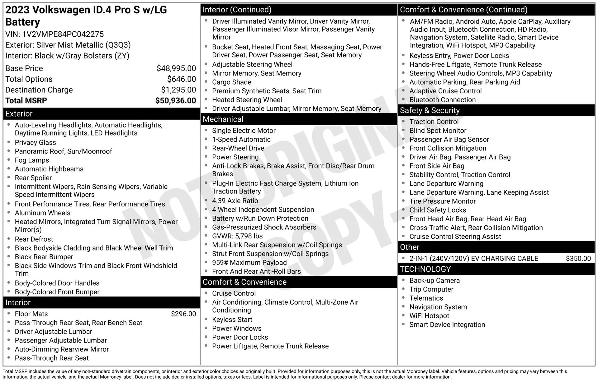 2023 Volkswagen ID.4 PRO S LG's photo