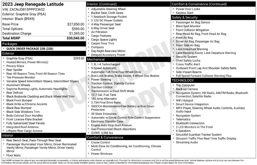 Used 2023 Graphite Gray Jeep Latitude image 31