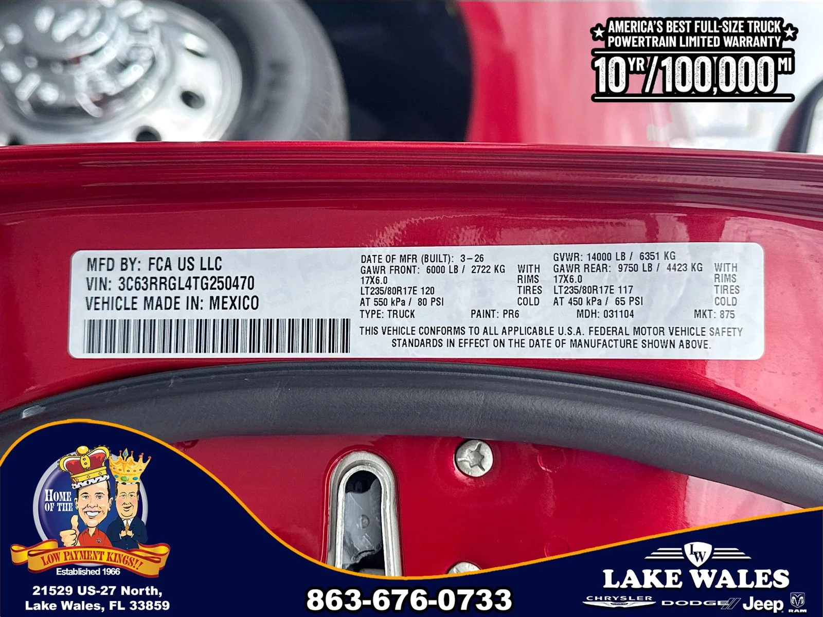 New 2026 Molten Red Pearl-Coat Exterior Paint RAM TRADESMAN image 28