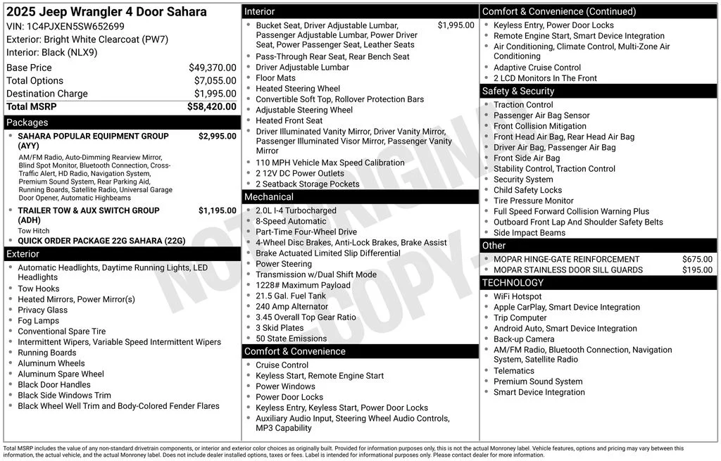 Certified Used 2025 White Jeep Sahara image 10