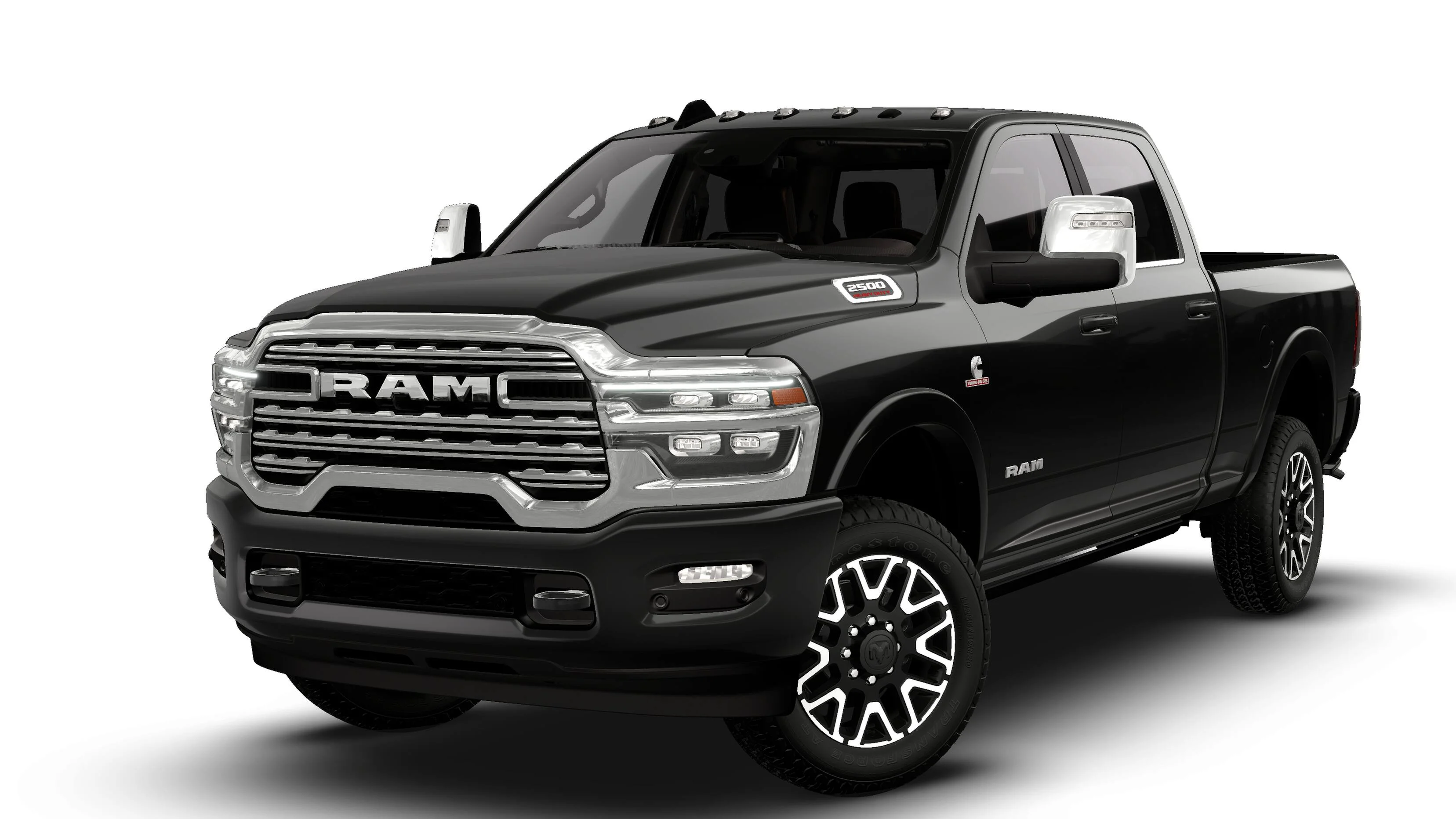 New 2027 Diamond Black Crystal Pearl-Coat Exterior Paint RAM Longhorn image 13