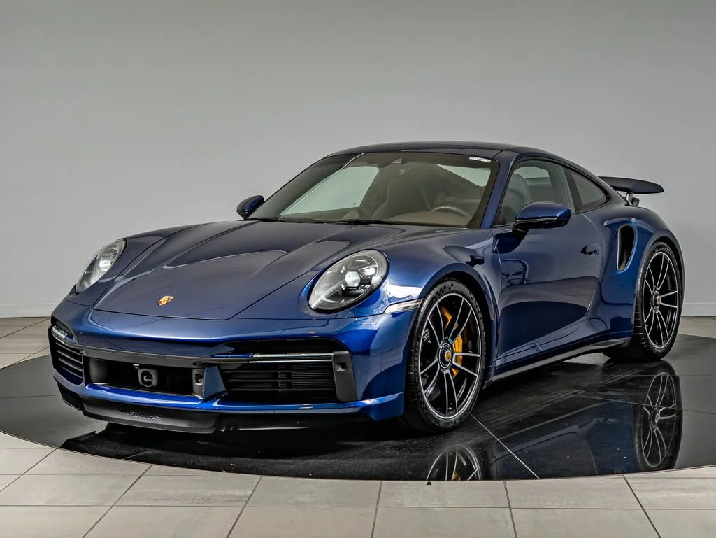 Certified Used 2021 Blue Porsche Turbo S image 1