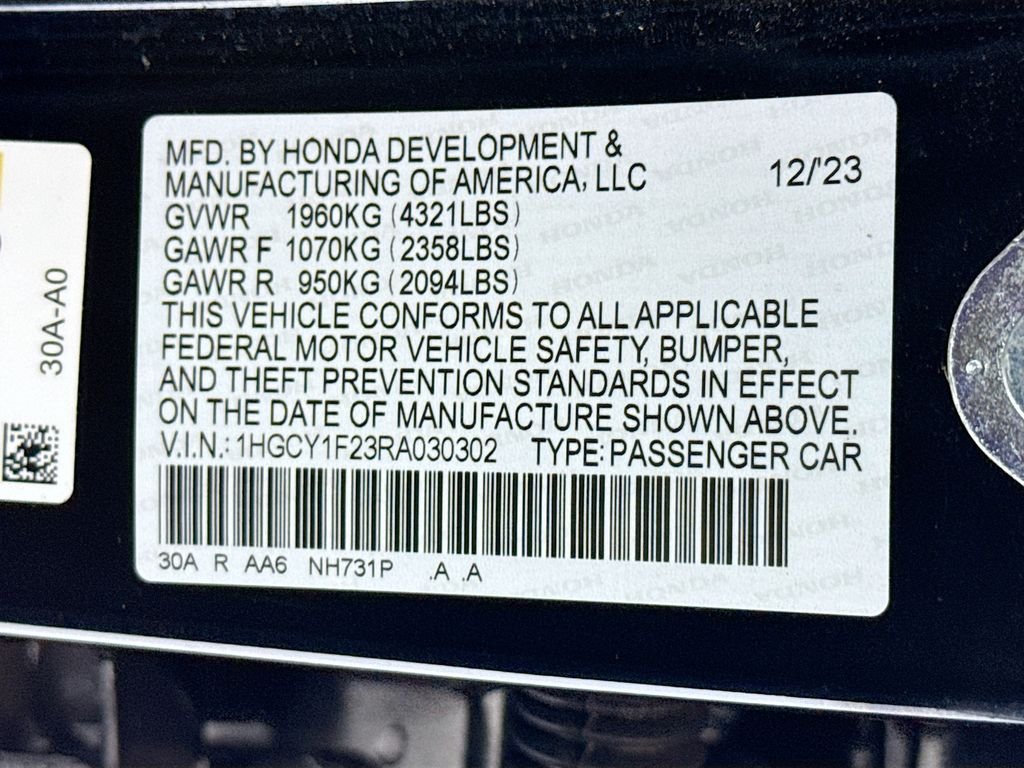 Certified Used 2024 Crystal Black Pearl Honda LX image 35