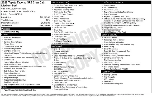 Used 2023 Red Toyota SR5 image 52