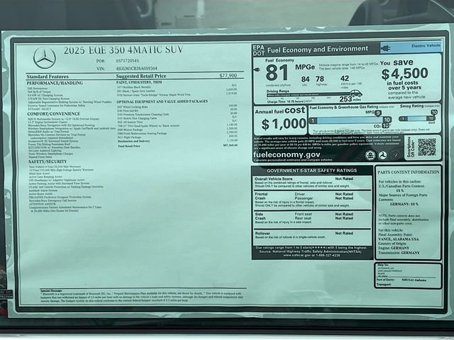 Certified Used 2025 Black Mercedes-Benz 350 SUV image 23