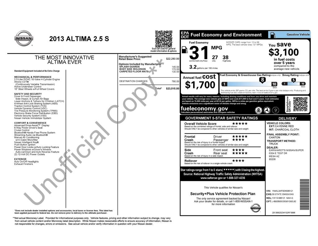 Used 2013 Red Nissan 2.5 S image 9