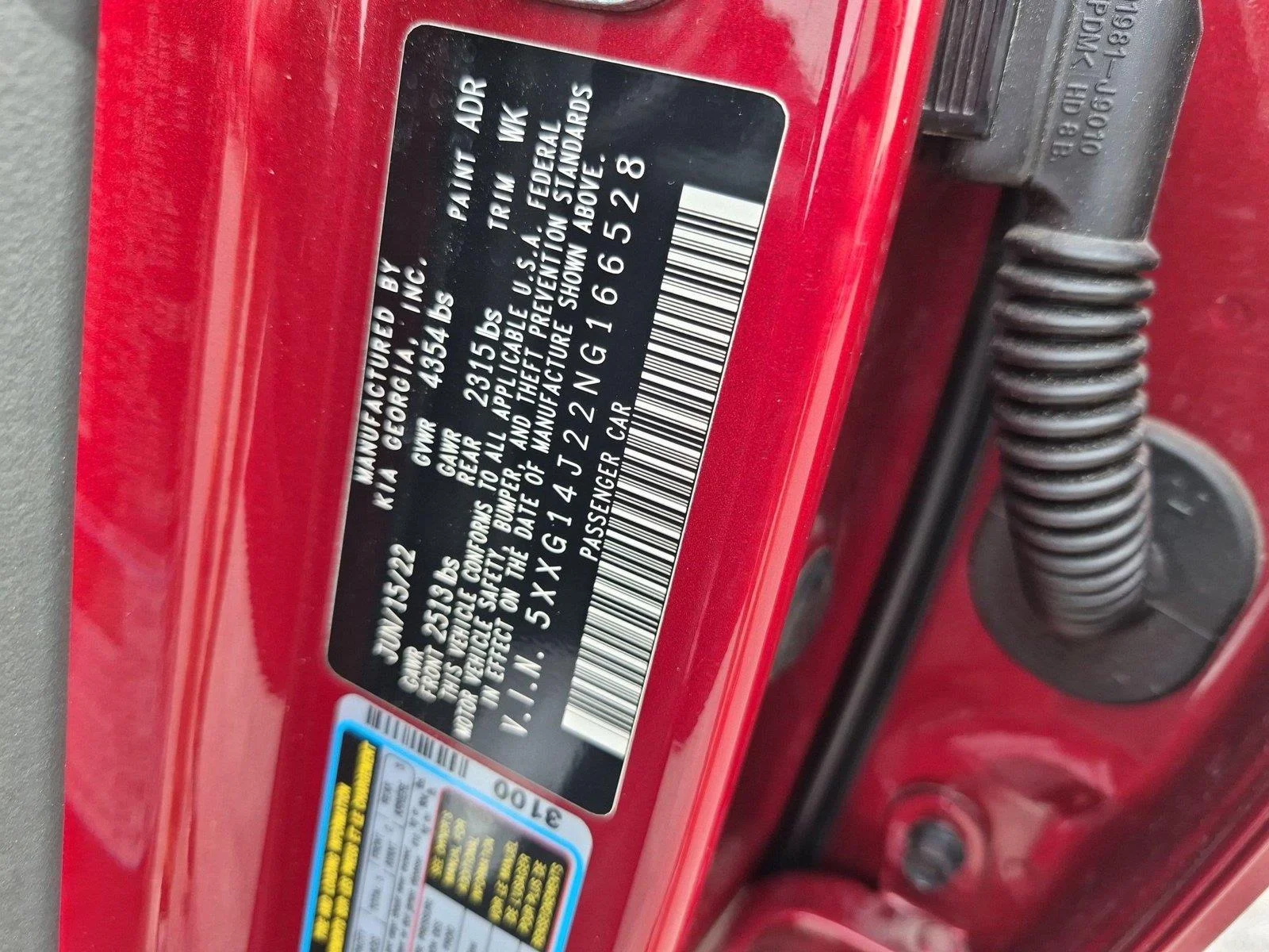 Used 2022 Passion Red Kia LXS image 38