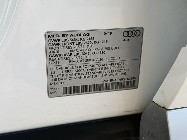 Used 2019 White Audi 2.0T Premium Plus image 21