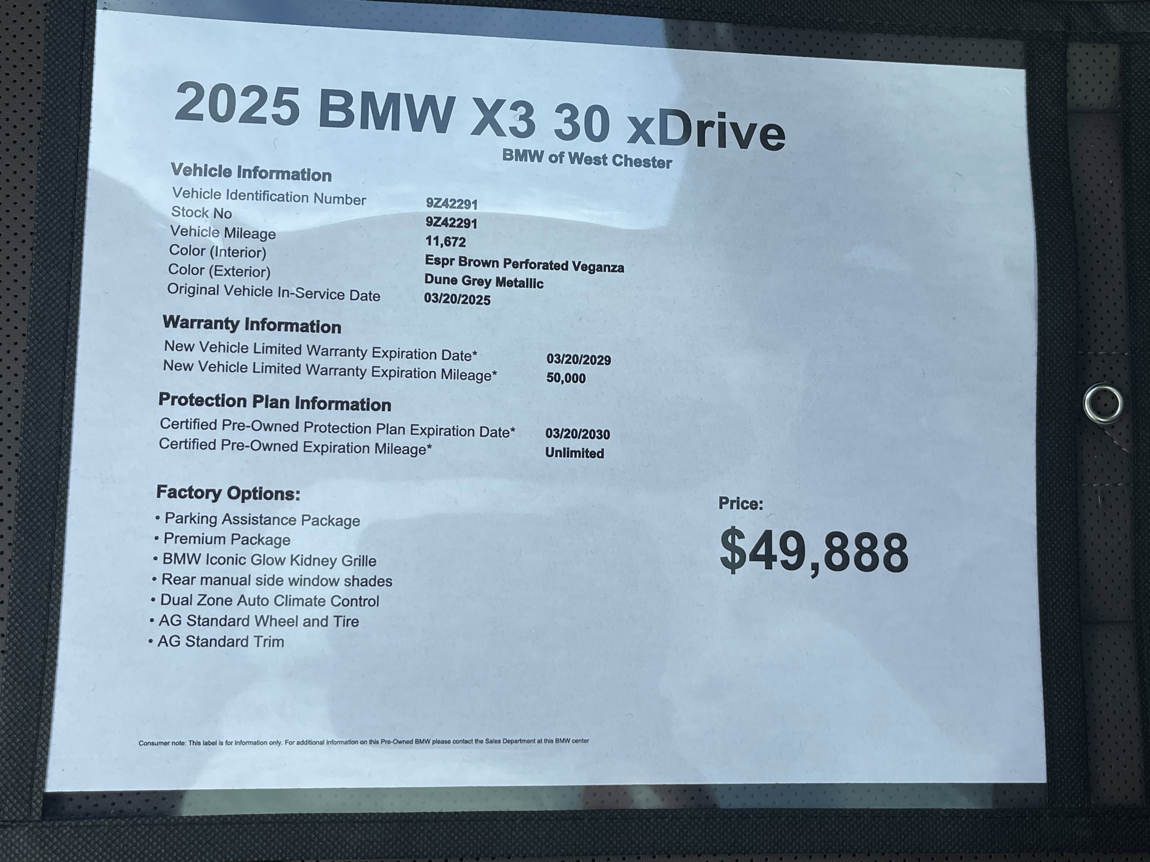 Certified Used 2025 Dune Grey Metallic BMW 30 xDrive image 19