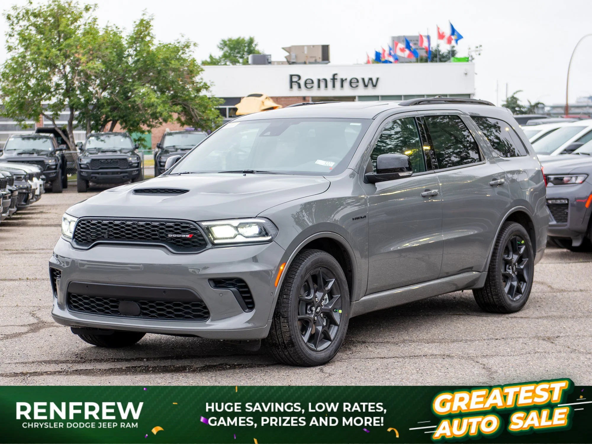 New 2026 Grey Dodge GT HEMI V8 Plus* AWD, Sunroof, Ventilated/Heated Leather, Remote Start image 1