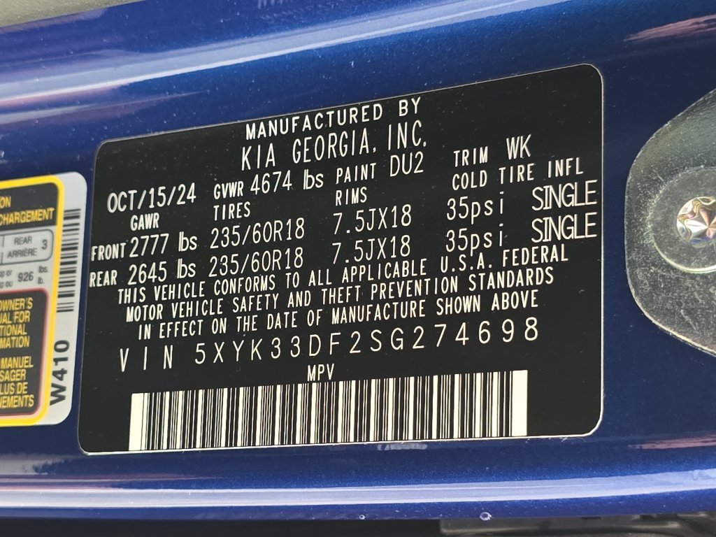Used 2025 Sapphire Blue Kia EX image 32