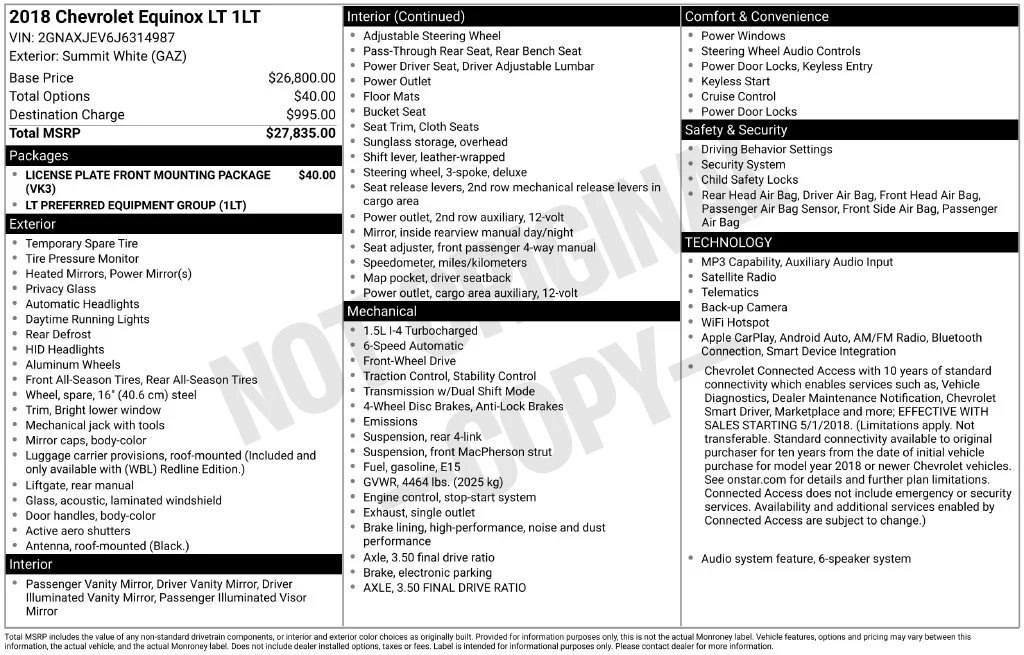 Used 2018 White Chevrolet LT image 11