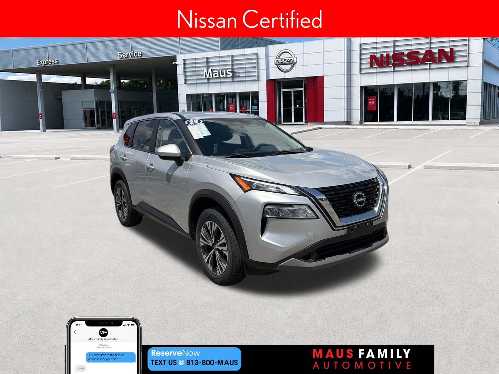 Certified Used 2023 Silver Nissan SV image 1