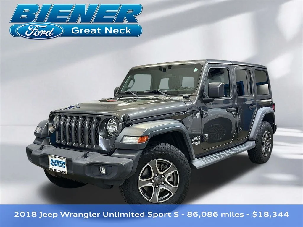 Used 2018 Gray Jeep Unlimited Sport S image 1