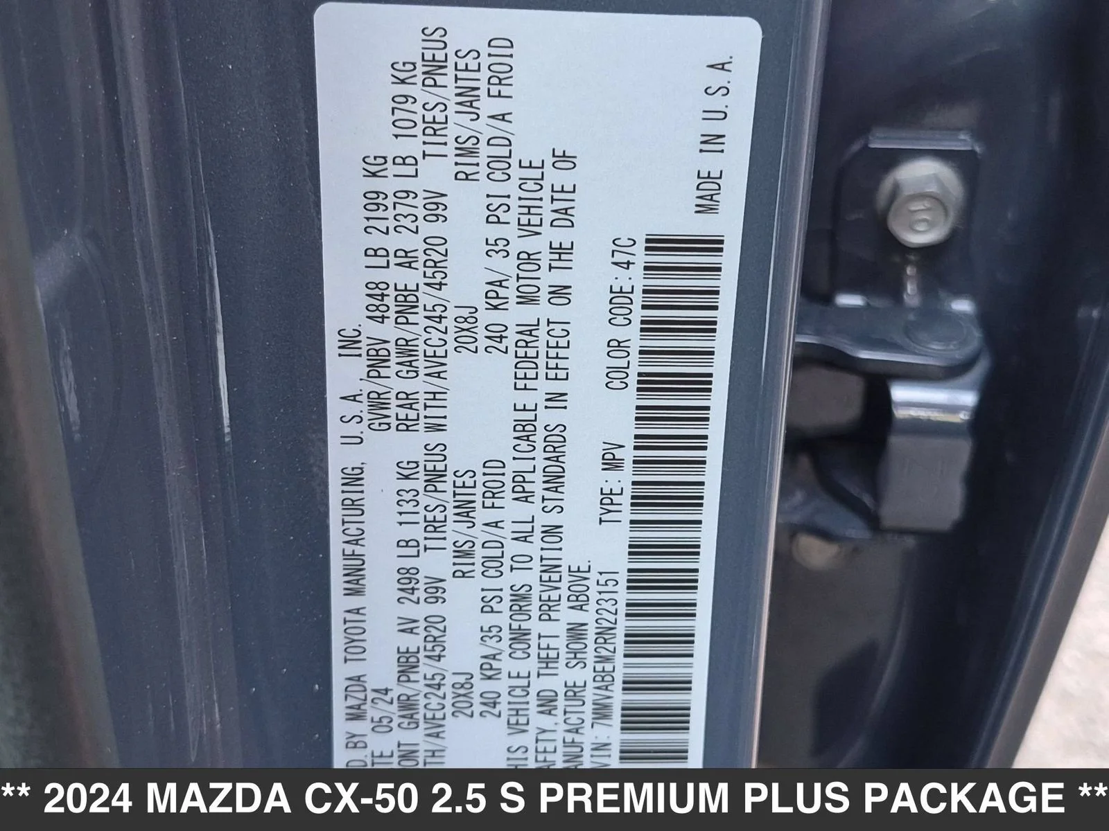 Used 2024 Gray Mazda 2.5 S Premium Plus Package image 25