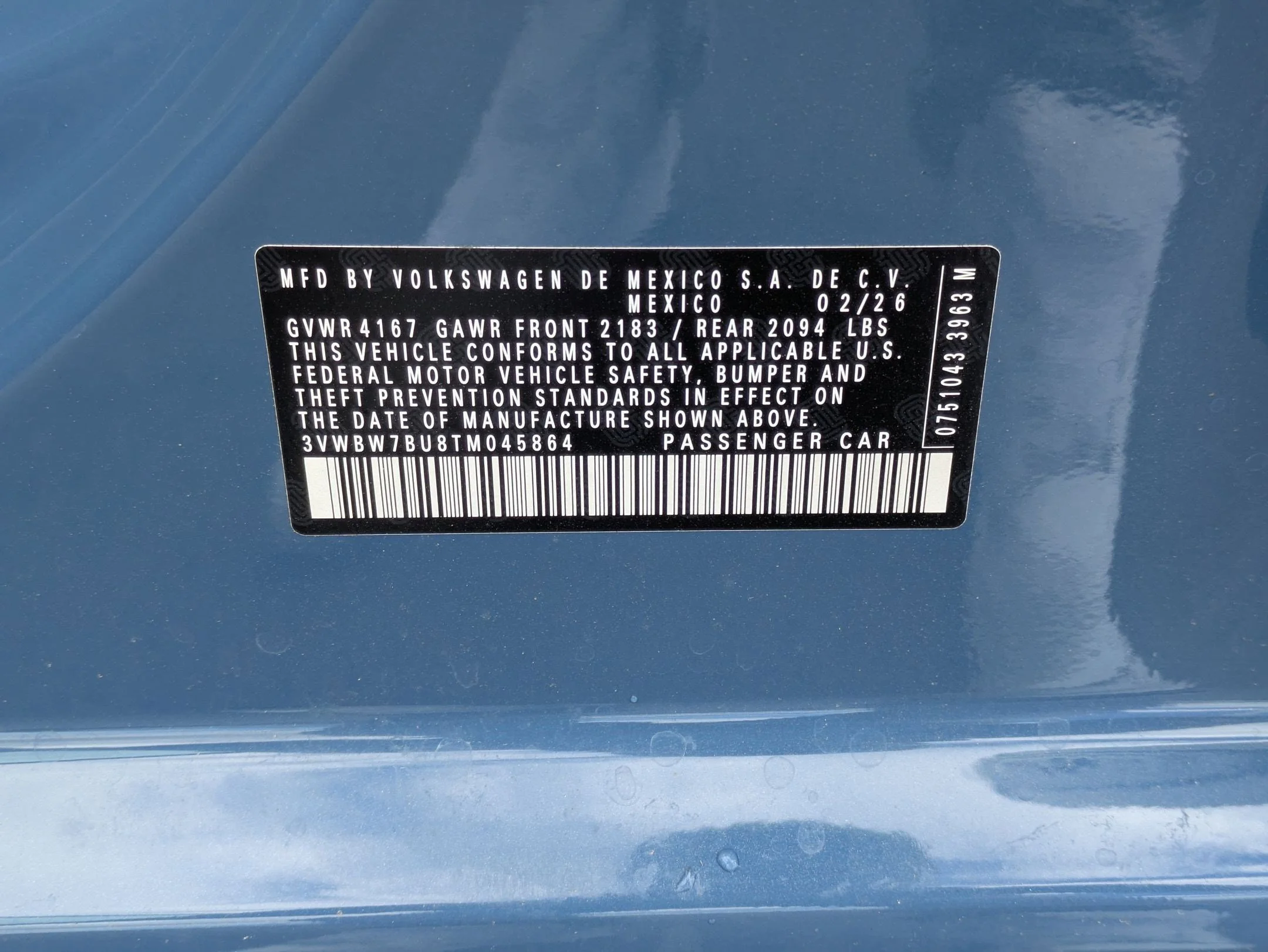 New 2026 Monterey Blue Pearl Volkswagen Sport image 16