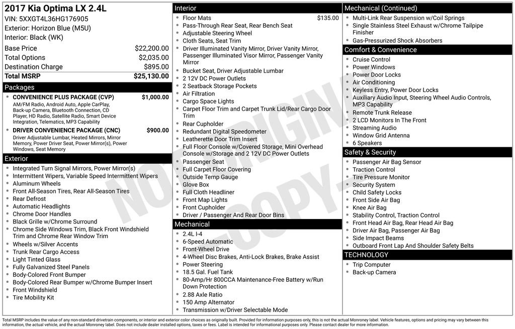 Certified Used 2017 Blue Kia LX image 12