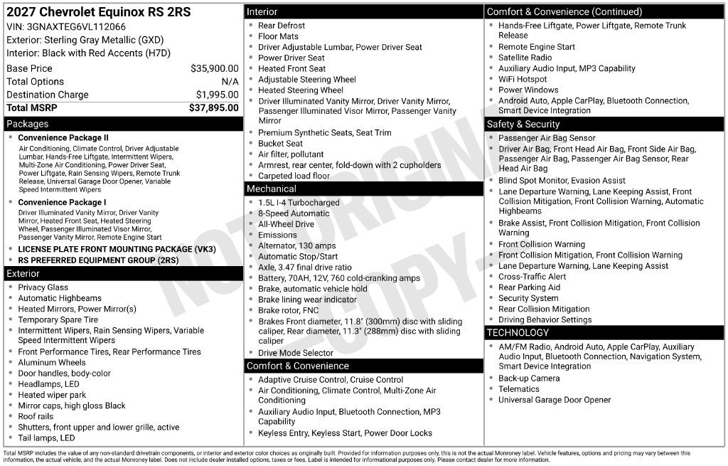 2027 Chevrolet Equinox RS - Photo 37