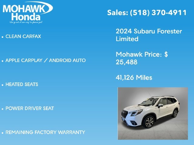 Used 2024 Crystal White Pearl Subaru Limited image 14