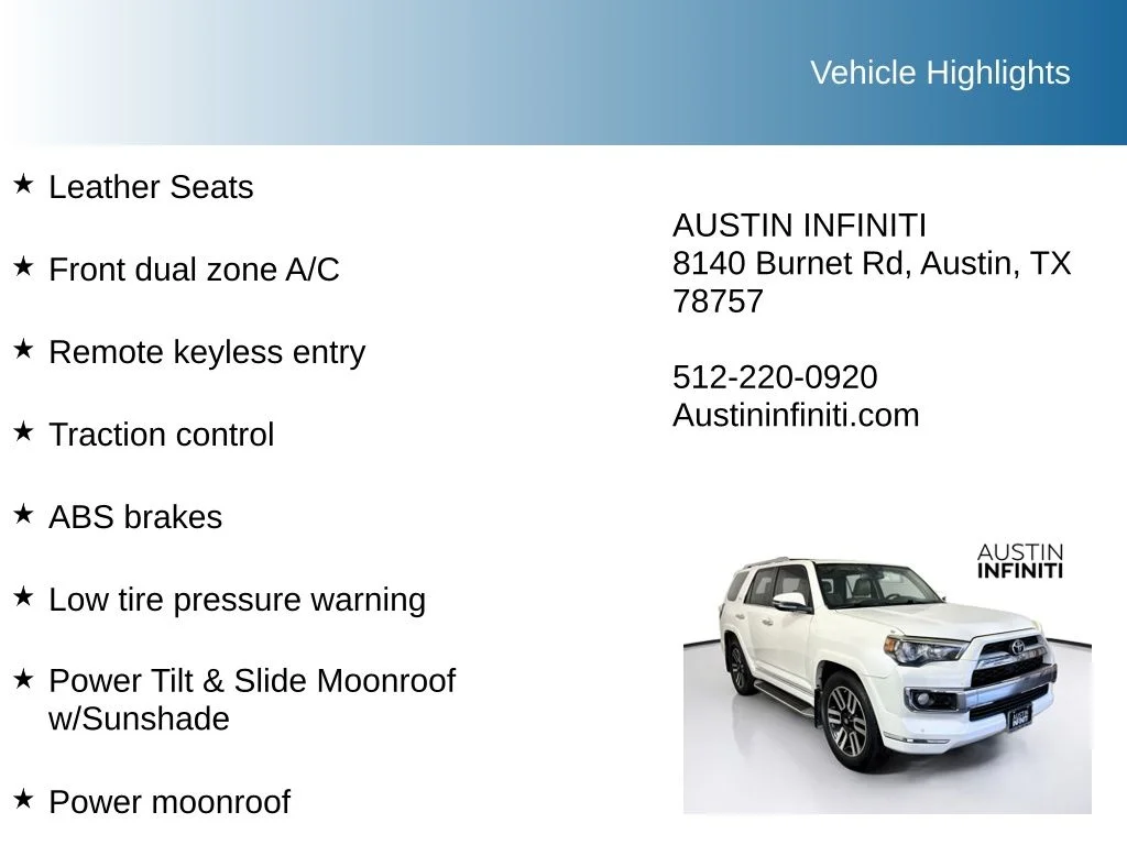 Used 2014 White Toyota Limited image 9