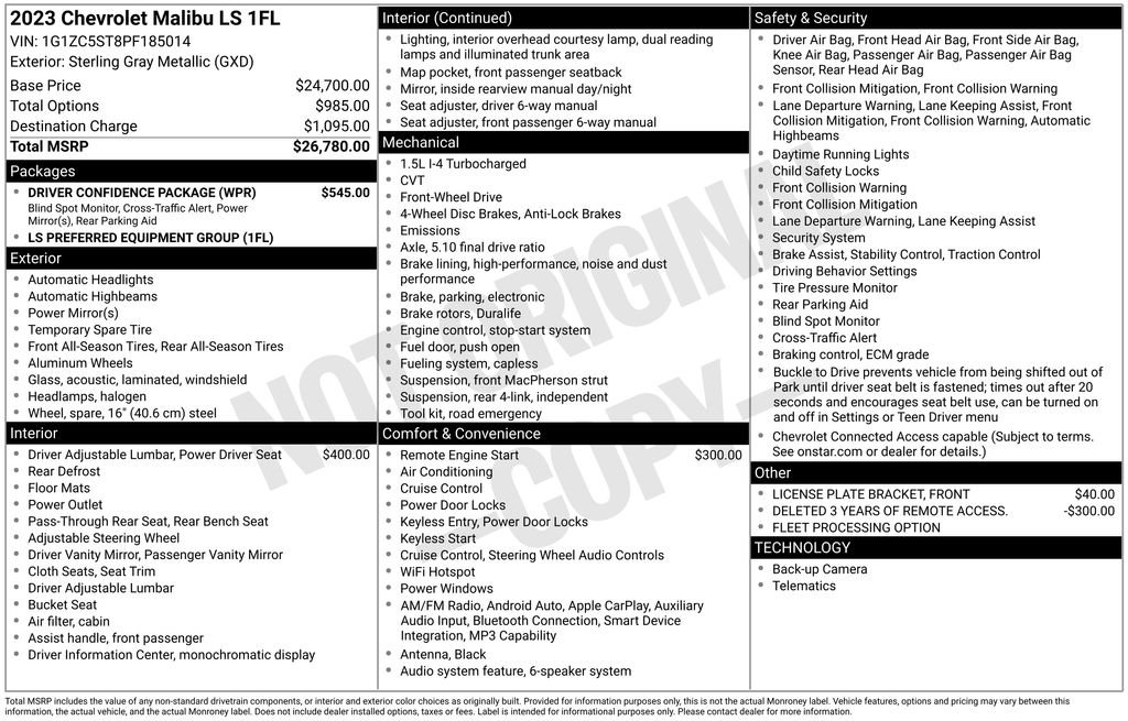 Used 2023 Gray Chevrolet LS image 4