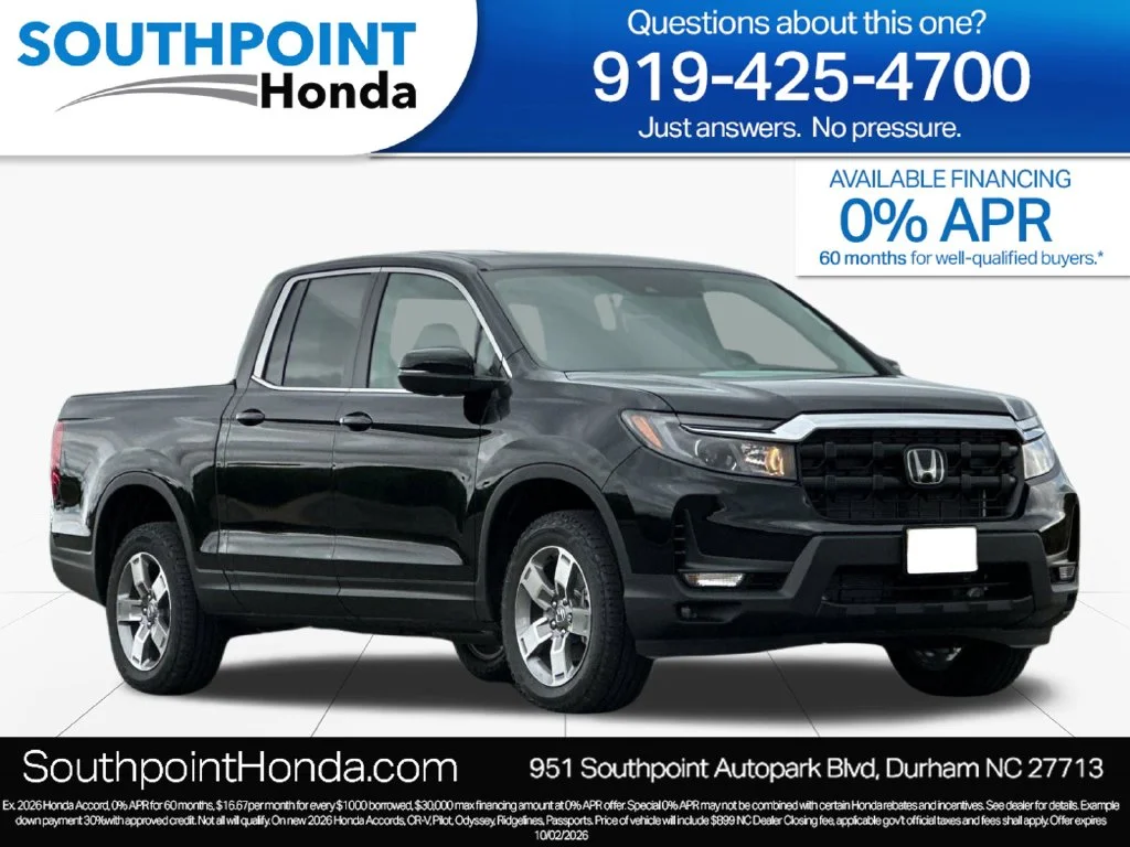 New 2026 Crystal Black Pearl Honda RTL image 1