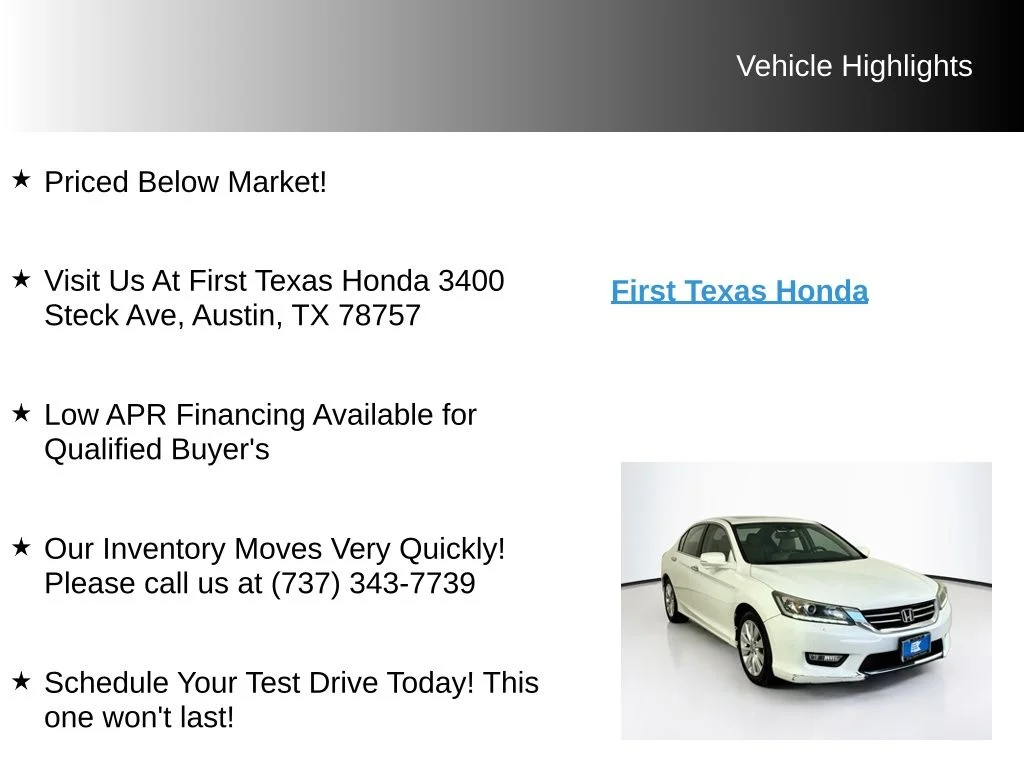Used 2014 White Orchid Pearl Honda EX-L image 9