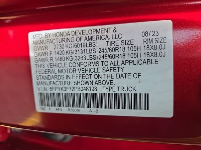 Certified Used 2023 Radiant Red Metallic II Honda AWD RTL-E image 42