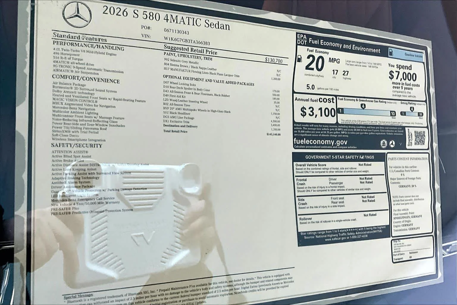 New 2026 Selenite Grey Metallic Mercedes-Benz S 580 image 19