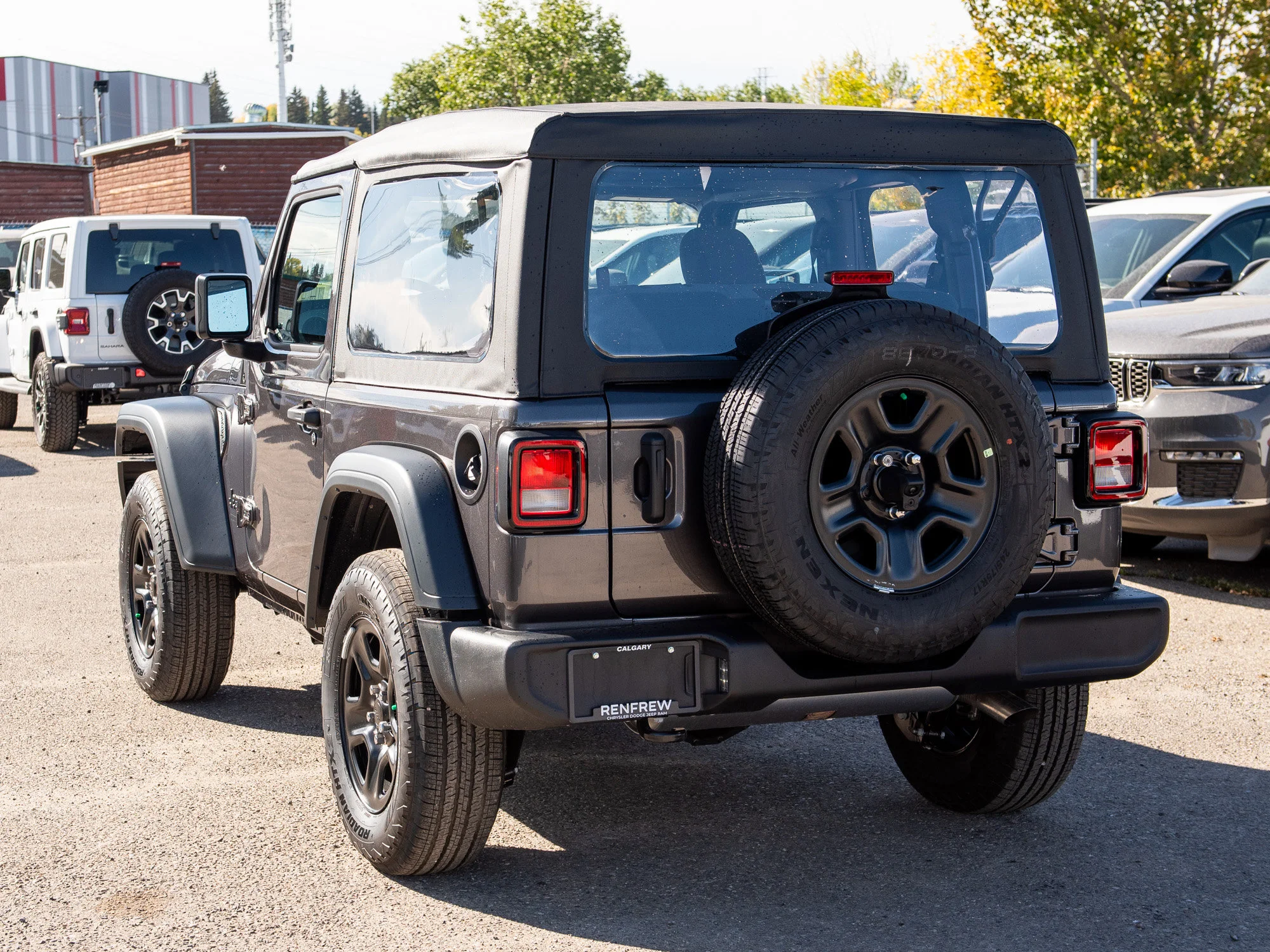 Used 2025 Grey Jeep Sport* 2 Door 4x4, Soft Top, 12 Inch Screen image 3