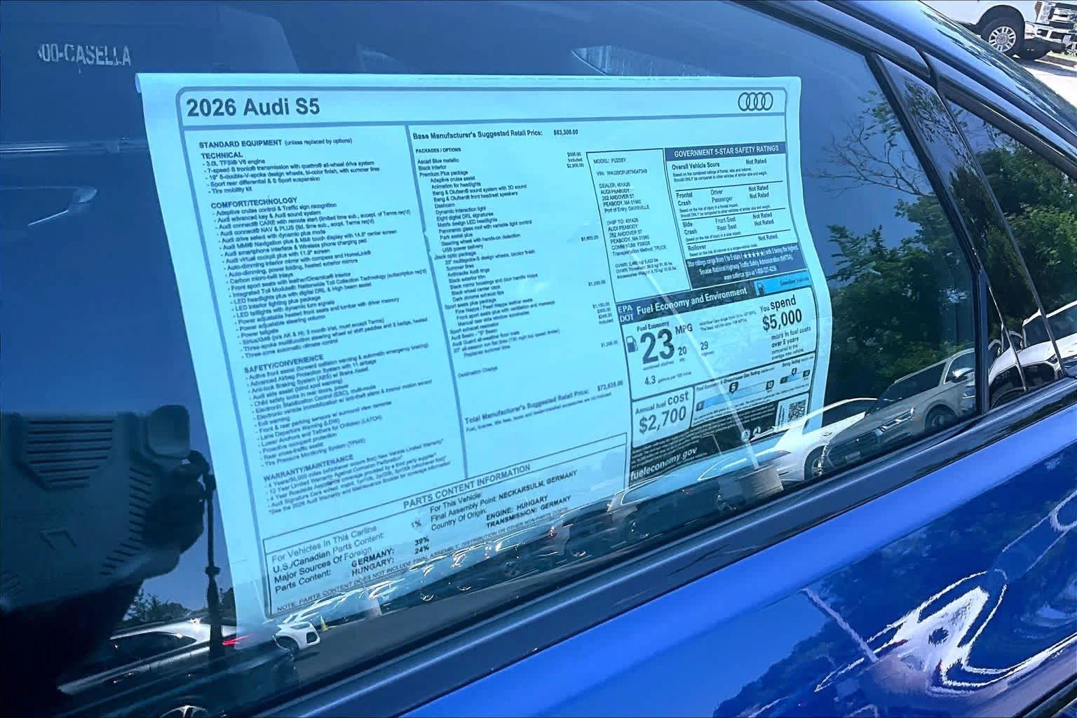 New 2026 Ascari Blue met Audi Premium Plus image 18