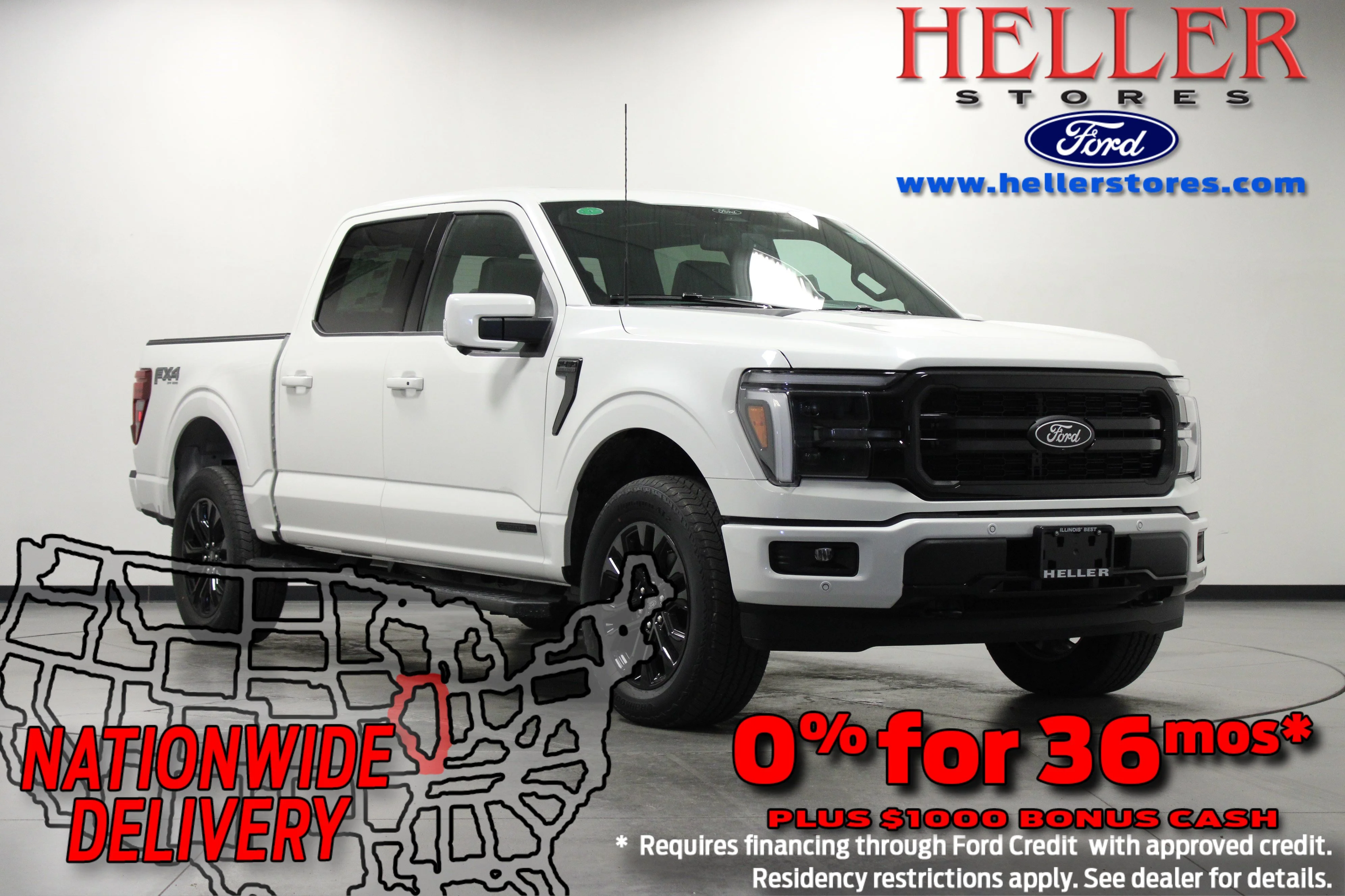 New 2026 Star White Metallic Tri-Coat Ford Lariat® image 1