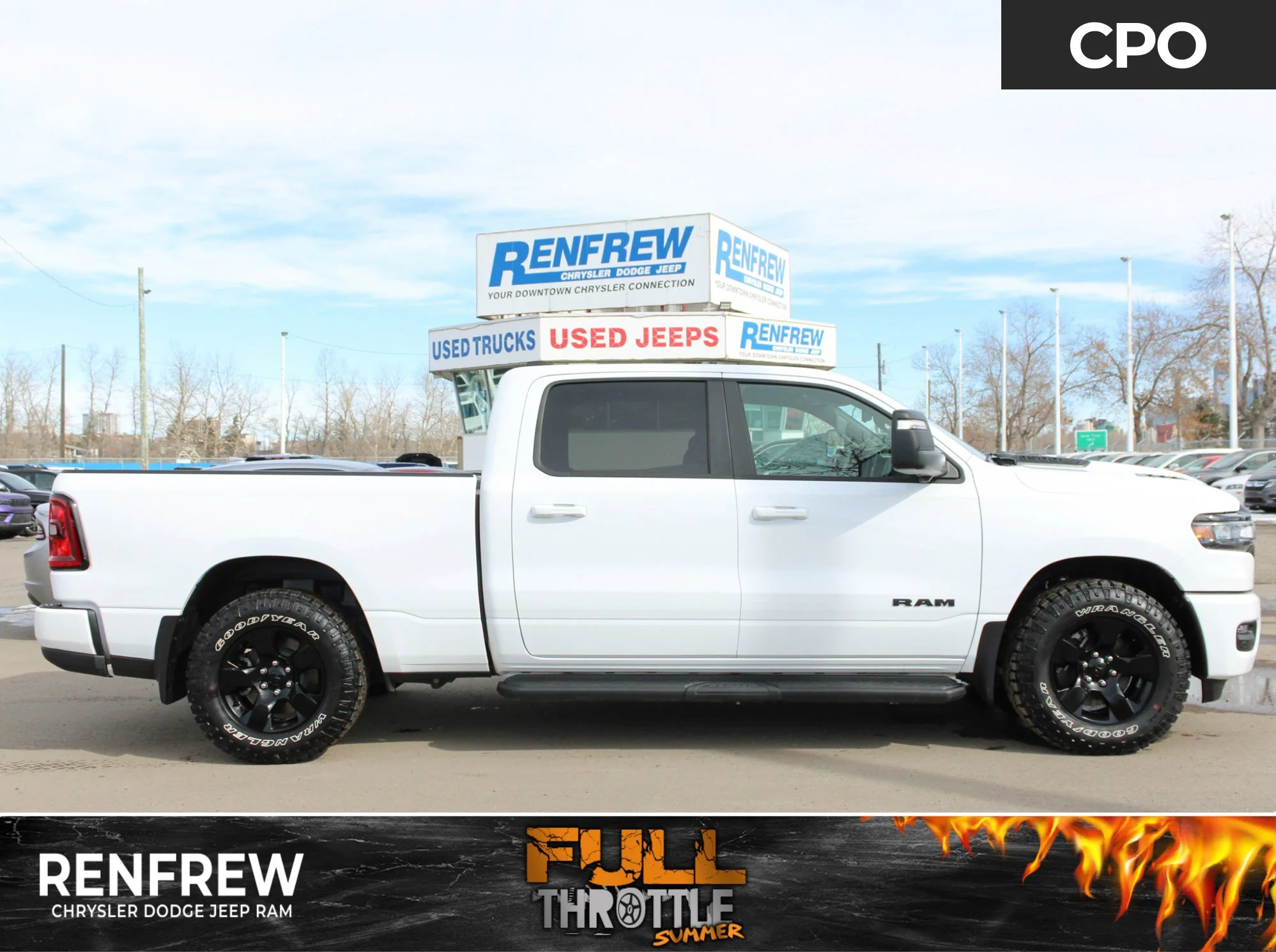 Certified Used 2025 White RAM Sport * Twin Turbo | 420 HP | Trailer Tow Group  | Night Edition | Heated Seats | Apple CarPlay image 1