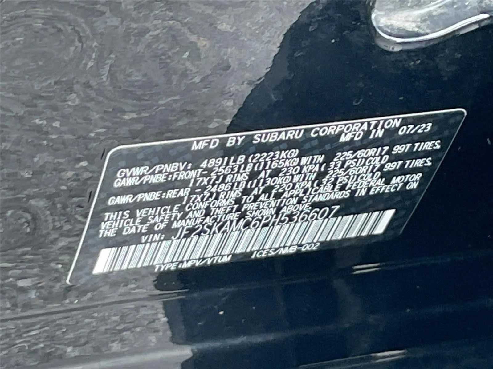 Used 2023 Crystal Black Silica Subaru Wilderness image 34
