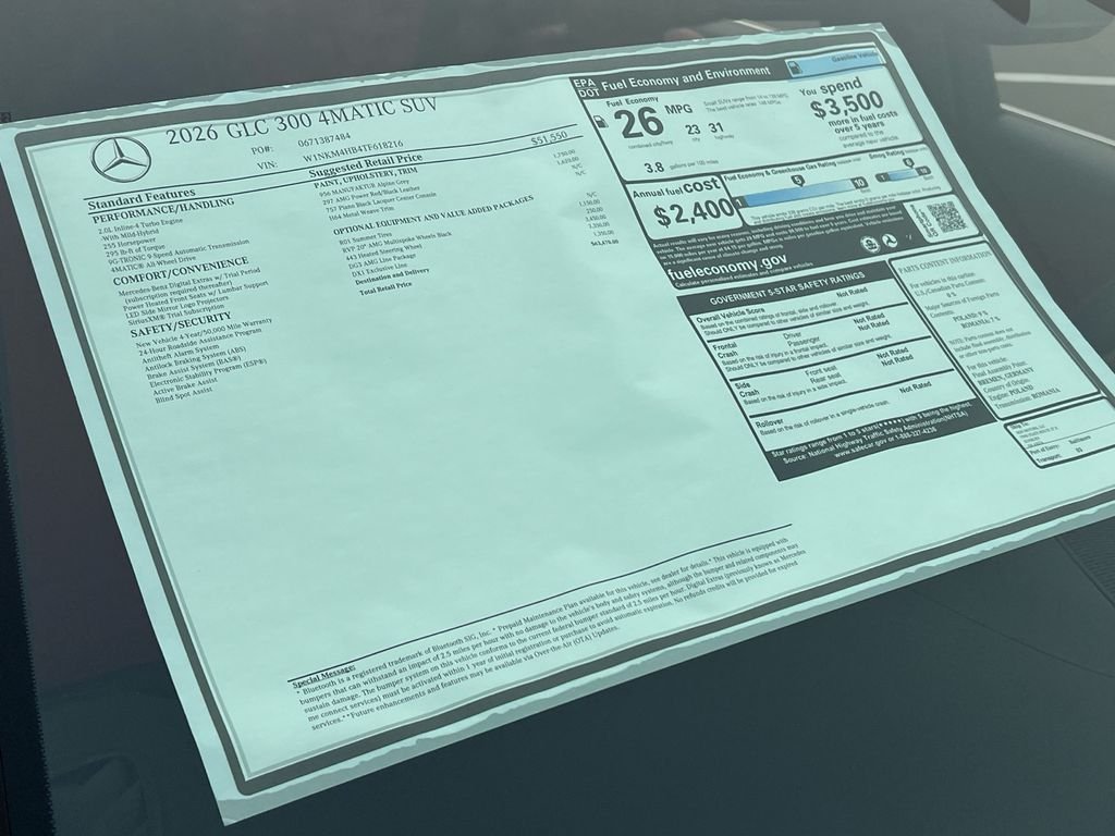 New 2026 MANUFAKTUR Alpine Grey Mercedes-Benz GLC 300 image 35